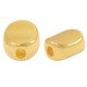 DQ metal bead Oval 7x6mm Gold